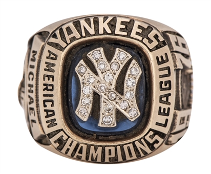 1976 New York Yankees American League Champions Ring Presented to Gene "Stick" Michael